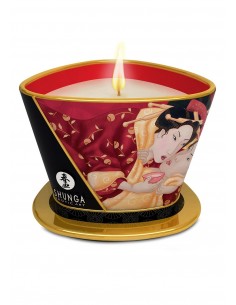 Świeca / Krem Do Masażu Shunga Candle Strawberry 170 ml - Świece zapachowe do masażu - 1