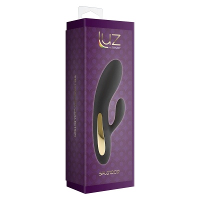 Wibrator Splendor Rabbit Black z podwójną stymulacją punktu G i łechtaczki, 17 cm - 1 2