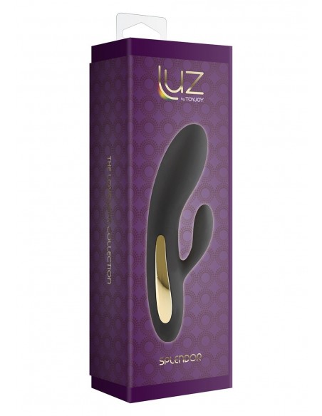 Ekskluzywny wibrator Splendor Rabbit Black - Wibratory Króliczki - 2