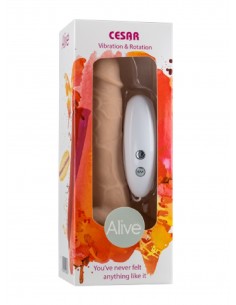 Wibrator z cyberskóry Al Cesar Realistic Rotacje I Wibracje - Wibratory Realistyczne - 1 2