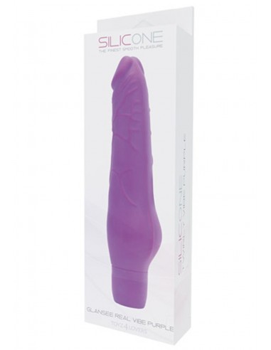 Wibrator Realistico Glansee Real Vibe Silicone Purple - Wibratory Klasyczne - 2