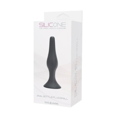 Korek analny Silicone Anal Bottle Plug Small 10,5 cm (czarny) - 1