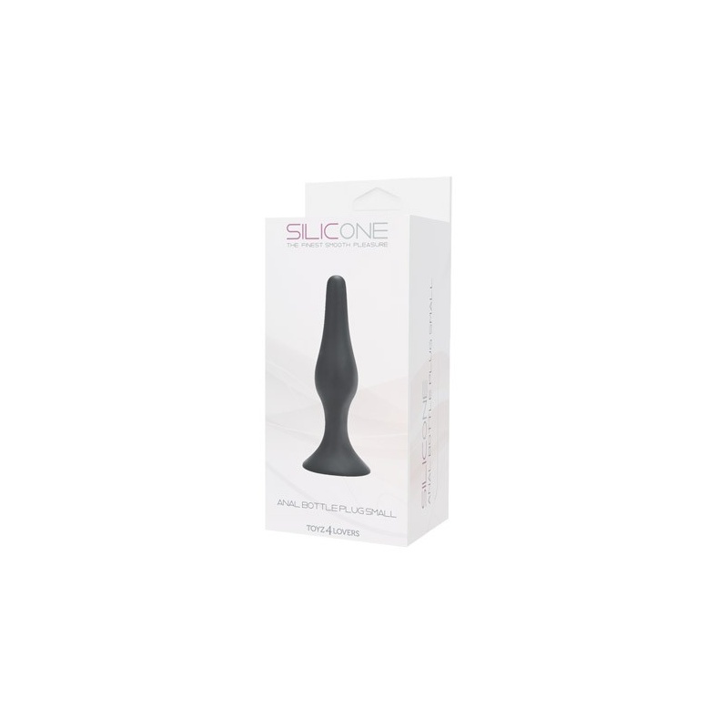 Korek analny Silicone Anal Bottle Plug Small 10,5 cm (czarny) - 1