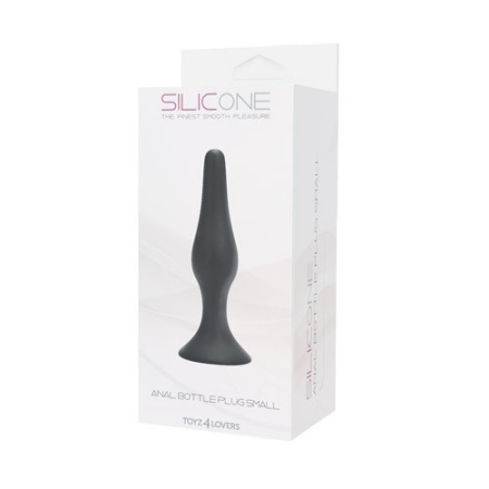 Korek analny Silicone Anal Bottle Plug Small 10,5 cm (czarny) - 1