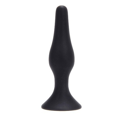 Korek analny Silicone Anal Bottle Plug Small 10,5 cm (czarny) - 2