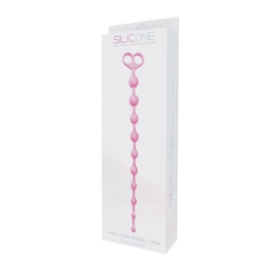 Kulki analne Silicone Anal Juggling Ball 33,6 cm Różowe - 1 2