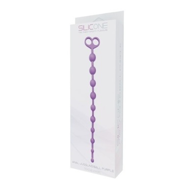 Sonda analna Juggling Ball Silikon Fioletowa 33,6 cm - 1 2
