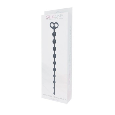 Sonda analna kulkowa Juggling Ball Silikon Czarna 33,6 cm - 1 2