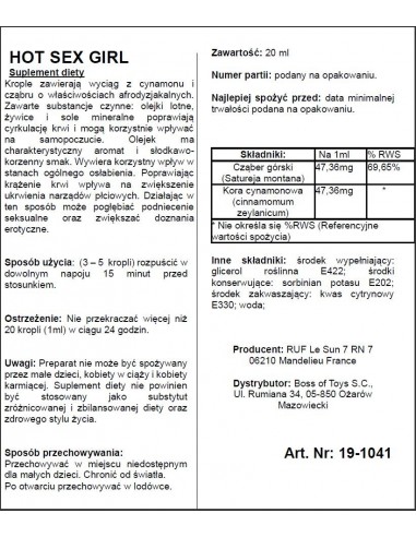 Hot Sex Girl 20 ml - Zwiększenie libida i potencji u kobiet - 3