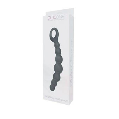 Koraliki analne Fallo Caterpill-Ass silikonowe 20 cm czarne - 1 2