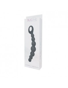 Kulki analne Fallo Anale Caterpill-Ass Silicone Black - Kulki analne, koraliki analne - 1 2