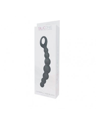 Kulki analne Fallo Anale Caterpill-Ass Silicone Black - Kulki analne, koraliki analne - 2