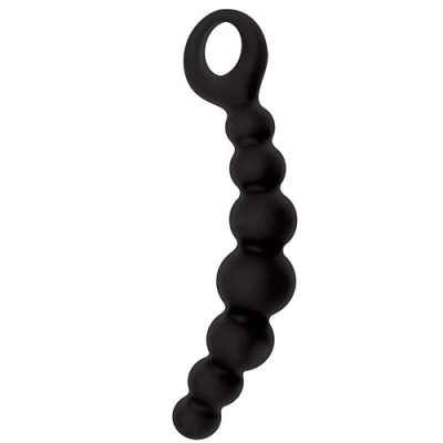 Koraliki analne Fallo Caterpill-Ass silikonowe 20 cm czarne - 1