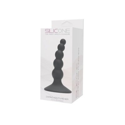 Korek analny Domino Ass Punisher Silikonowy Czarny 9,5 cm - 1