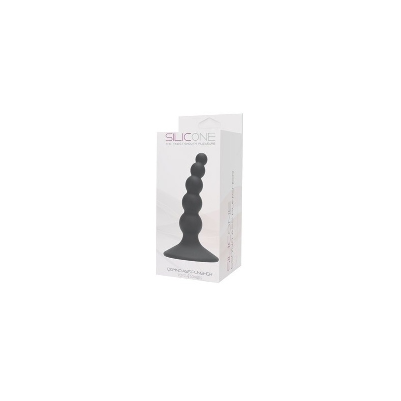 Korek analny Domino Ass Punisher Silikonowy Czarny 9,5 cm - 1