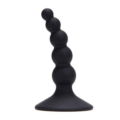 Korek analny Domino Ass Punisher Silikonowy Czarny 9,5 cm - 1 2