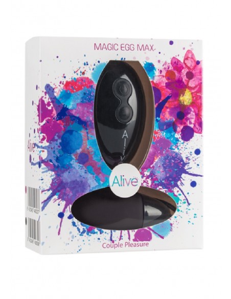 Jajeczko wibrujące Max Remote Control Func:10 Black - Wibratory Jajeczka - 1