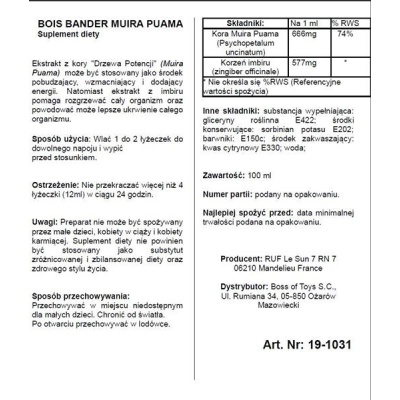 Płyn na potencję Bois Bande 100 ml - 1 2