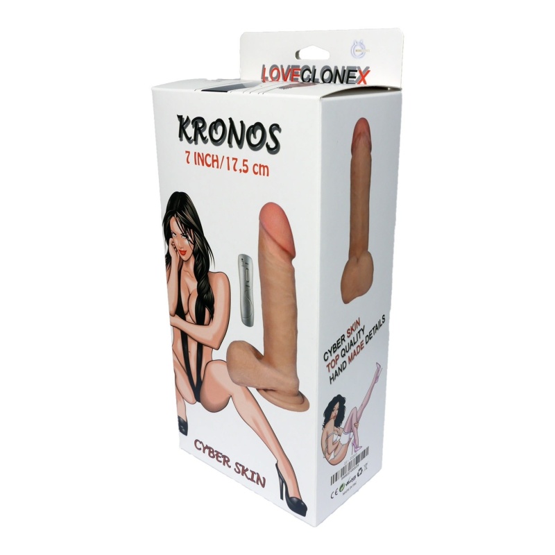 Wibrator KRONOS 17,8 cm w kolorze skóry - 7
