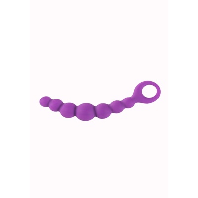 Kulki analne Bubble Chain — 6 kulistych segmentów, silikon medyczny, 19 cm, Ø maks. 3 cm - 1