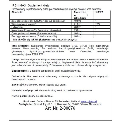 Penimax 60 tabletek na mocną erekcję i powiększenie penisa - 1 2