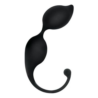 Kulki erotyczne Palline Trigger Silicone 20 cm, czarne - 1