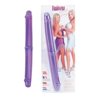 Dildo dwustronne Twinzer elastyczne 33 cm - 1