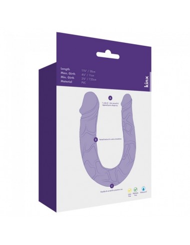 Podwójne dildo Mini Double Dong Kinx 30 cm Fioletowe - Dilda podwójne - 4