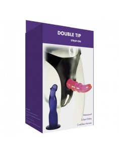 Strapon Double Tip Strap On Kinx - Strap-ony, dilda na pasku bez wibracji - 1 2