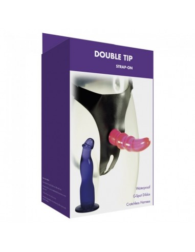 Strapon Double Tip Strap On Kinx - Strap-ony, dilda na pasku bez wibracji - 2