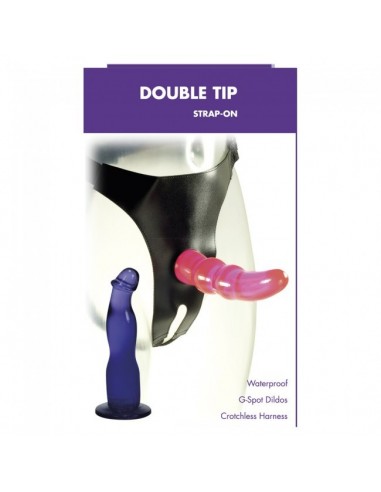 Strapon Double Tip Strap On Kinx - Strap-ony, dilda na pasku bez wibracji - 4