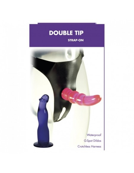 Strapon Double Tip Strap On Kinx - Strap-ony, dilda na pasku bez wibracji - 4