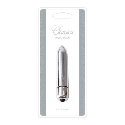 Mini wibrator punktowy Bullet Classics 9 cm, srebrny - 1 2