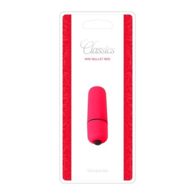 Mini wibrator Bullet Classics czerwony 5,5 cm - 1 2
