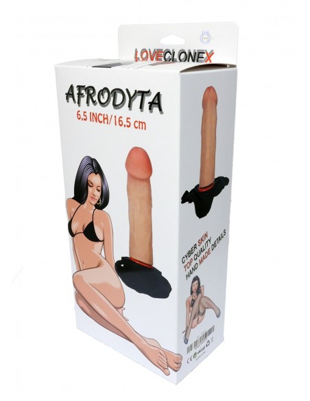 Strapon Afrodyta Strap On-Loveclonex 6,5" - Strap-ony, dilda na pasku bez wibracji - 6