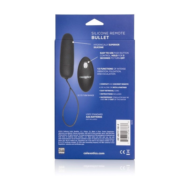 Wibrator punktowy Silicone Remote Bullet z pilotem 9 cm - 5
