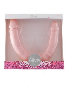 Podwójne dildo realistyczne Alive 30 cm Cieliste - Dilda podwójne - 1 2