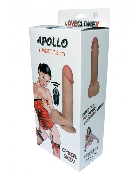 Realistyczny Wibrator z Cyberskóry Apollo Loveclonex Rotacyjny - Wibratory Realistyczne - 7