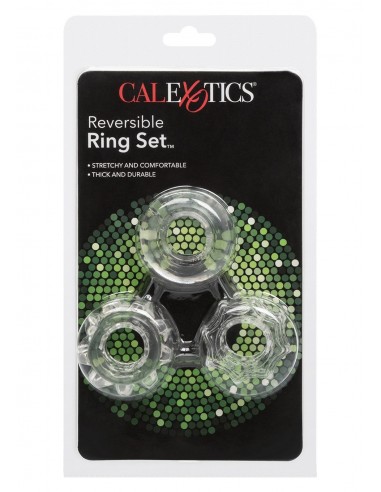 Zestaw pierścieni erekcyjnych Reversible Ring Set Clear - Pierścienie erekcyjne niewibrujące - 2