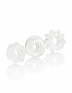 Zestaw pierścieni erekcyjnych Reversible Ring Set Clear - Pierścienie erekcyjne niewibrujące - 1