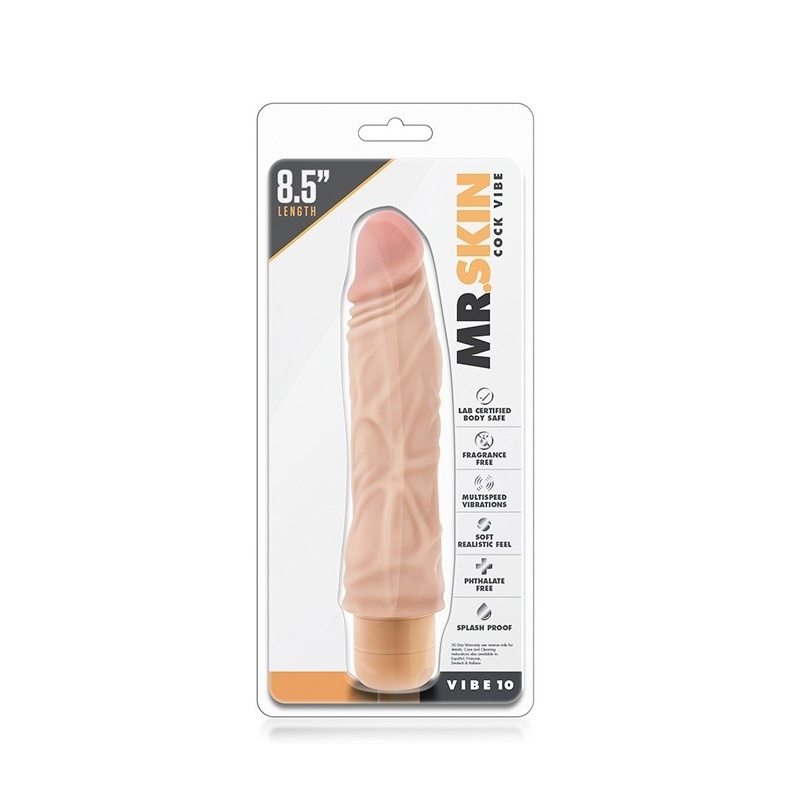 Wibrator realistyczny Cock Vibe 10 z żyłkowaną teksturą, regulacją wibracji i IPX7, 21,6 cm (19,1 cm wkładana) - 2