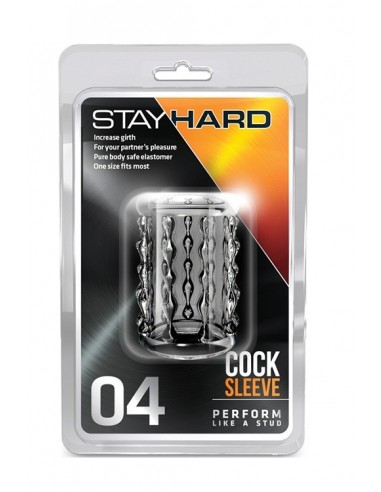 Nakładka Na Penisa  Stay Hard Cock Sleeve 04 Clear - Przedłużki i nakładki na penisa - 2