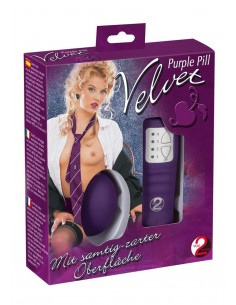Jajeczko wibrujące Velvet Purple Pill - Wibratory Jajeczka - 1 2