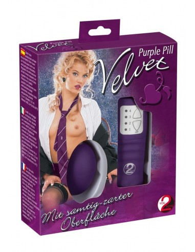 Jajeczko wibrujące Velvet Purple Pill - Wibratory Jajeczka - 2