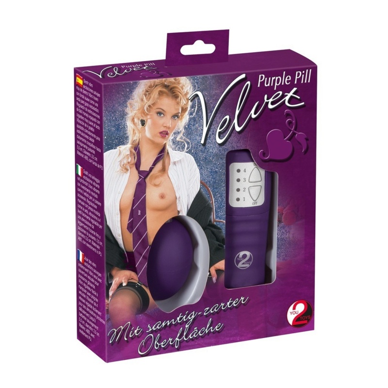Wibrujące jajko Vibro Bullet Purple – 4 poziomy wibracji, długość 5,5 cm, średnica 3,5 cm - 2