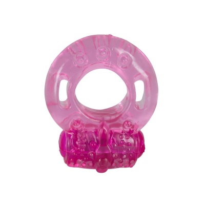 Pierścień penisa Vibro-Cock Ring »One Time« z wibrującym jajkiem i wypustkami stymulującymi łechtaczkę – średnica 2,5 cm - 1