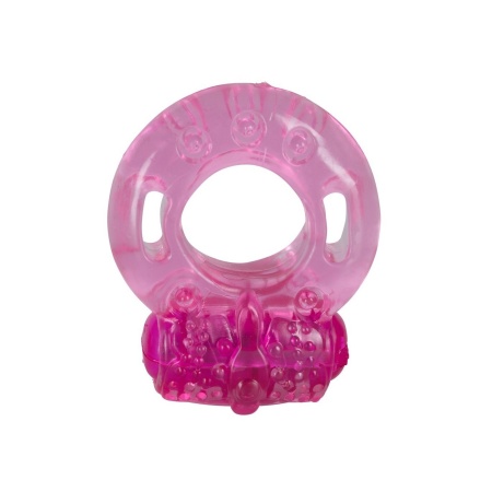 Pierścień penisa Vibro-Cock Ring »One Time« z wibrującym jajkiem i wypustkami stymulującymi łechtaczkę – średnica 2,5 cm - 1