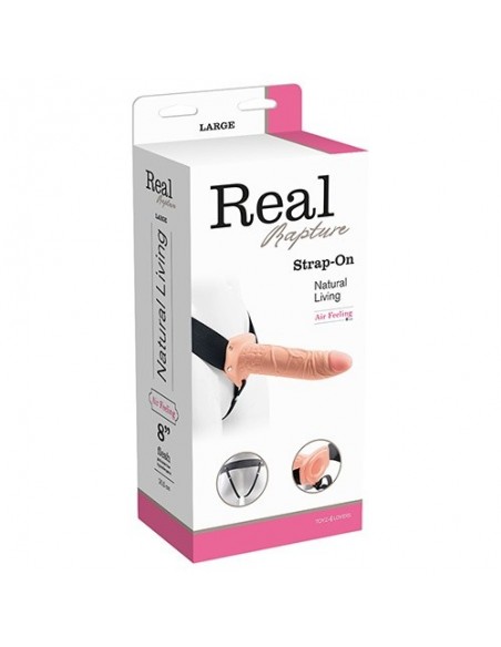 Strapon Fallo Strap On Cavo Real Rapture 8 Flesh - Strap-ony, dilda na pasku bez wibracji - 2