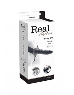 Strapon Fallo Strap On Cavo Real Rapture 8 Black - Strap-ony, dilda na pasku bez wibracji - 1 2