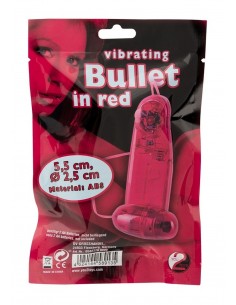 Mini wibrator Bullet Czerwony - Kulki Gejszy i Jajeczka Wibrujące - 1 2